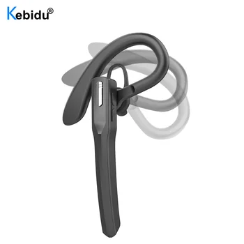 Kebidu односторонняя беспроводная Bluetooth гарнитура для бизнеса с громкой связью V5.0 гарнитура IPX4 водонепроницаемые спортивные затычки для ушей с микрофоном