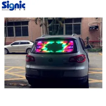Светодиодный дисплей на окне автомобиля P2.8-5.6, полноцветный видео-знак leld, заднее стекло такси, прозрачный светодиодный дисплей