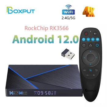 H96 MAX V56 Smart TV Box Android 12,8 ГБ 64 ГБ RK3566 Поддержка 8K USB3.0 Двойной Wifi 1000M LAN медиаплеер H96MAX телеприставка