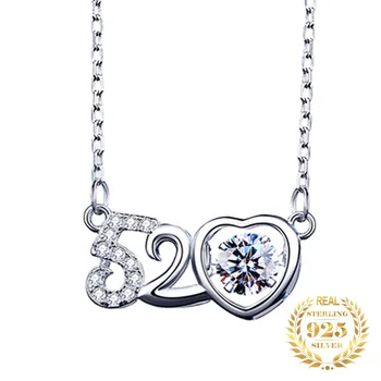 Ожерелье из муассанита INS Love Heart 0,5 карата, серебро 925 пробы, женское модное ожерелье с подвеской из циркона 520 пробы для женщин, изысканные ювелирные изделия