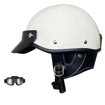2023 новый мотоциклетный шлем typye в стиле ретро, Мотошлем, Скутер, Винтажный мотоциклетный шлем для байкеров с половиной лица, Casco