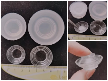 Новая прозрачная силиконовая форма для изготовления декоративных поделок из смолы, комбинированная форма для больших и малых чаш, формы из эпоксидной смолы для ювелирных изделий