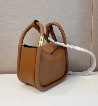 Женская сумка из натуральной кожи внутри и снаружи, цельнокроеная медная фурнитура, сумка-мессенджер на одно плечо