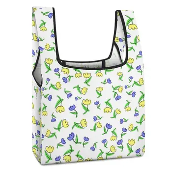 Складная хозяйственная сумка с пользовательским рисунком, большие сумки для еды, дорожные сумки, Домашняя сумка для продуктов, Органайзер для овощей.