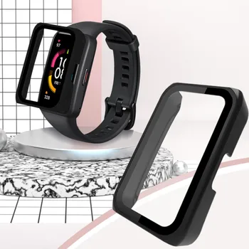 Горячая Распродажа Защитная Пленка Для Экрана Huawei Band 6 Glass Case + пленка Smart Watchband Полная Защитная Крышка