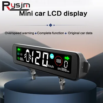 Автомобильный головной дисплей HUD Мини-приборная панель автомобиля ЖК-дисплей Спидометр, измеритель воздушного кода для электронных аксессуаров Tesla Model 3 Y