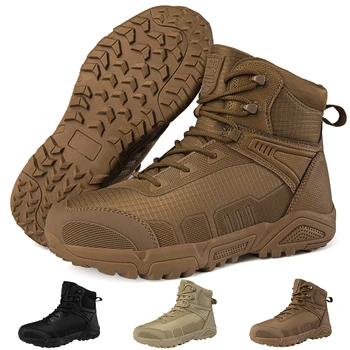 Мужские Военные Тактические ботинки, Армейские Ботильоны, 2023 Новая Рабочая Безопасная Обувь, Мотоциклетные Ботинки, Альпинистская Походная Обувь, Тактическая обувь