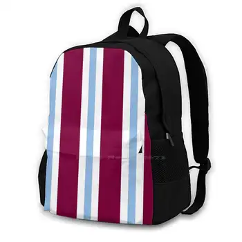 Модные сумки в полоску, рюкзак для ноутбука, футбольный клуб Villa Avfc, Вилла Футбол, Англия, Футбольные матчи на вилле