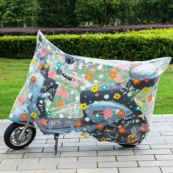 Пылезащитный прозрачный защитный чехол для велосипеда с цветочным рисунком для улицы