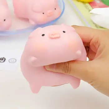 Kawaii Pink Pig Squeeze Игрушка-Антистресс, Средство от беспокойства, средство для снятия стресса, Squishies Mochi Мультяшная игрушка-животное, подарок на День рождения
