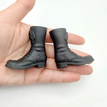 Черные полые ботинки, модель боевых ботинок армии США в масштабе 1/6 для 12-дюймовой фигурки солдата-мужчины-игрушки