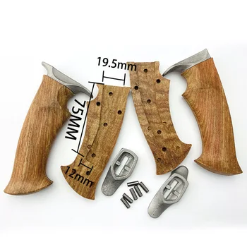 1 Пара Нашивок с деревянной ручкой и металлической фиксированной головкой для кухонного ножа шеф-повара Материал для изготовления Тесака DIY Инструменты Аксессуары