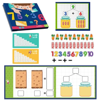 Магнитные Математические игрушки Монтессори, обучающие числам, игра для подсчета, Учебное пособие для раннего обучения, Арифметическая игрушка для детей