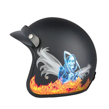 Ретро Мотоциклетный шлем с открытым лицом 3/4 для мотокросса, Винтажный casco Cafe Racer, Мужчины, Женщины, Одобренный В Горошек Шлем Capacete