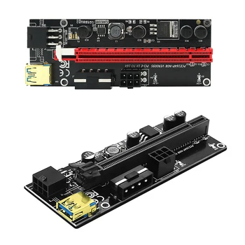 009S-Plus PCI-E Riser Card PCIe от 1X до 16X Удлинитель для майнинга Bitcoin Miner USB 3.0 PCI Express Riser Cable Видеокарта