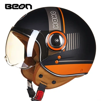 Мотоциклетный Шлем Four Seasons С открытым лицом, ретро-Шлем, Шлем для скутера, Шлем для измельчения, Capacete, Одобренный Европейской КОМИССИЕЙ