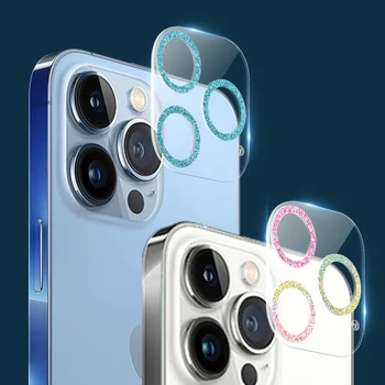 Блестящее Металлическое Кольцо Для Объектива Камеры Для iPhone 13 12 11 Pro Max 13mini Защитная Пленка Для Объектива Камеры Для iPhone 13 12 11pro
