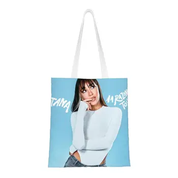 Симпатичная сумка-тоут для покупок Aitana, сумка для покупок из вторсырья Music Singer, холщовая сумка для покупок на плечо