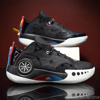 2023 Черные Оригинальные баскетбольные кроссовки, мужские уличные трендовые баскетбольные кроссовки, Высококачественная Спортивная Мужская Женская обувь для тренировок