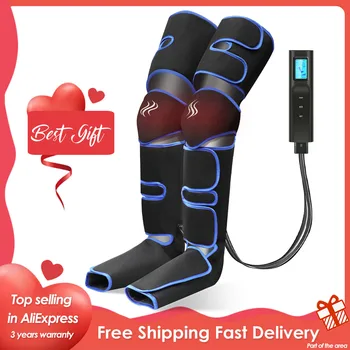Массажер для ног под давлением воздуха 360 ° способствует циркуляции крови, массажеру тела, расслаблению мышц, лимфодренажному устройству 2022