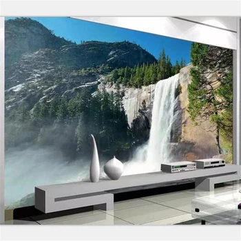 обои на заказ beibehang большая высококачественная гостиная обои для спальни фрески горный водный пейзаж диван фон для телевизора