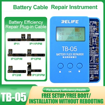 RELIFE TB-05 Инструмент для ремонта кабеля аккумулятора Без настройки и загрузки Адаптируется к различным моделям iPhone IP8G-14PM 13 11 12