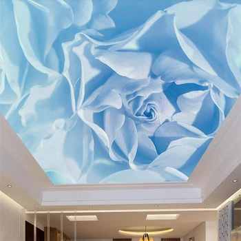 wellyu Dream голубая роза потолок гостиная спальня фреска на заказ большая фреска обои papel de parede para quarto фреска
