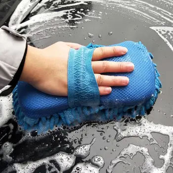 Полезная губка для чистки автомобиля Прямоугольная Губка для мытья Мягкая Многофункциональная 8-образная Синель Для чистки