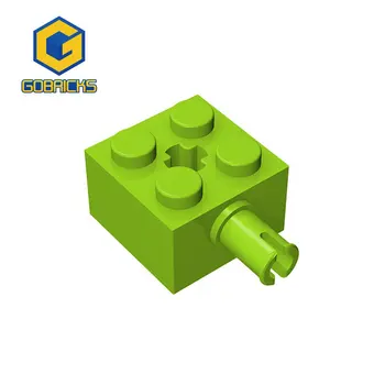 Модифицированный кирпич Gobricks 2 x 2 с отверстием для штифта и оси, совместимый с 6232 игрушками, собирает строительные блоки Технические