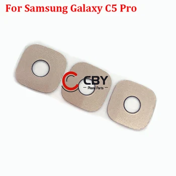 2шт Стеклянная крышка объектива задней камеры Samsung Galaxy C5 Pro с оригинальной наклейкой Запасные части