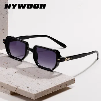 NYWOOH Винтажные Маленькие квадратные солнцезащитные очки для мужчин Классический бренд Ретро Солнцезащитные очки для женщин Роскошные очки корейских оттенков UV400