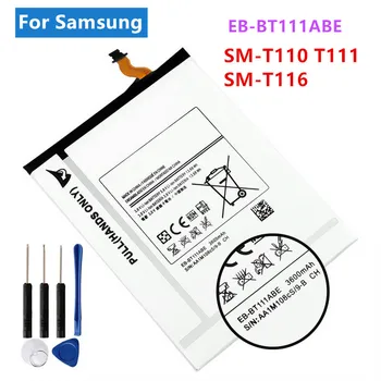 Для Samsung T115 T116 SM-T110 SM-T111 EB-BT111ABE Оригинальная Сменная Батарея Подлинный Аккумулятор для планшета EB-BT115ABC 3600 мАч