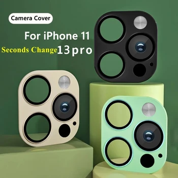 Поддельный Объектив Камеры Для iPhone 11 Second Change 13 Pro 13Pro Обновление Задней Пленки Модифицированная Защитная Пленка Для Экрана Телефона Наклейки На Пленку