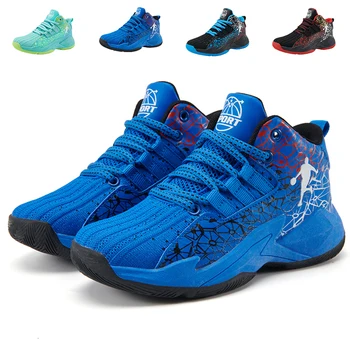 Новое поступление Баскетбольной обуви Для мужчин Унисекс, детские баскетбольные кроссовки, Дышащая Удобная Спортивная обувь для детей, кроссовки