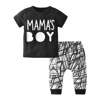 Летняя одежда для новорожденных мальчиков с надписью 