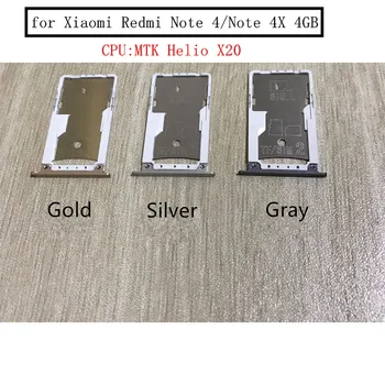 для Xiaomi Redmi Note 4/Note 4X 4 ГБ держатель лотка для карт памяти SIM-карта Micro SD слот для SIM-карты адаптер замена Ремонт запасные части