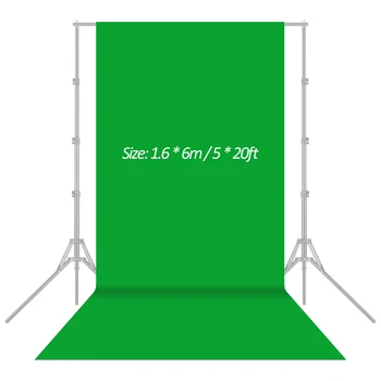 1. Фотография 6 м x 4 м /5 м /6 м, Фотостудия, Простой Фон, Нетканый Однотонный Зеленый Экран, Хромированная 3-цветная Ткань