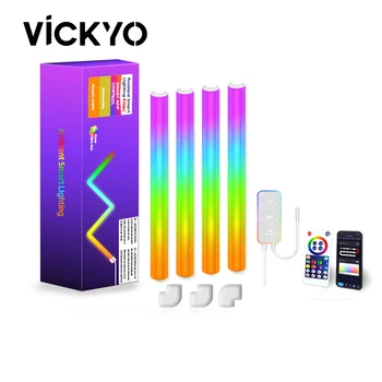 VICKYO RGBIC Smart Ambience Настенный Светильник С Дистанционным Управлением Bluetooth LED Music Splicing Настенные Светильники Для Вечерние Домашней Гостиной