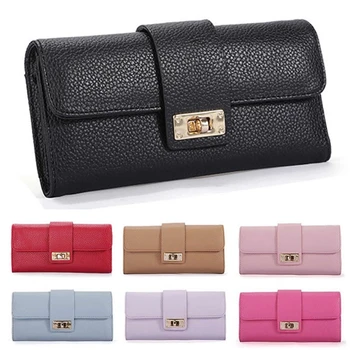 Модный женский кожаный бумажник-двойник, клатч, держатель для карт, женская длинная сумочка