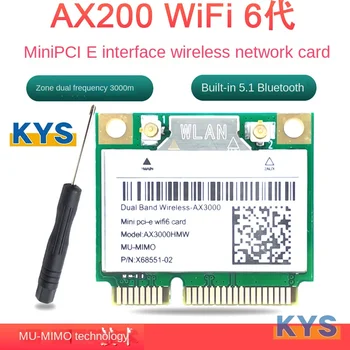 WIRCARD Для INTEL AX200HMW AX200 WIFI6 Модуль Mini PCIE 802.11ax 160 МГц Сетевой адаптер Ноутбука WIFI карта Win10 AX200NGW