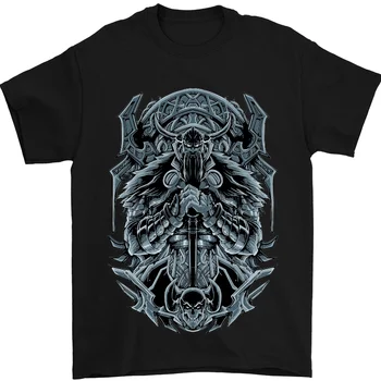 Мужская футболка Viking God Odin Valhalla Norse Warrior из хлопка