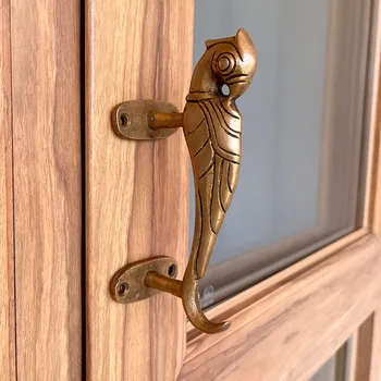 Латунная Дверная ручка Art parrot ручной работы для поверхностного монтажа дверцы шкафа Тянутся