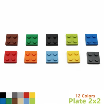 PINUOCAO 3022 Объемная маленькая пластина 2х2, строительный блок из твердых частиц, Аксессуары из низкого кирпича, Развивающая игрушка-замок для детей 20шт