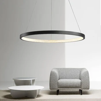 Дизайнерский подвесной светильник для гостиной, минималистский постмодернистский свет, роскошь, минималистский круглый офисный подвесной светильник, светильник для столовой