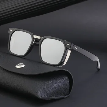 новые квадратные солнцезащитные очки с заклепками Johnny Depp для женщин и мужчин 2023, высококачественные эстетические оттенки, зеркальные очки в стиле стимпанк, винтажные очки uv4