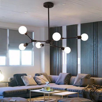 Современная светодиодная потолочная люстра для гостиной, спальни, бара, дома с несколькими лампами, Молекулярный подвесной светильник Nordic Magic Bean