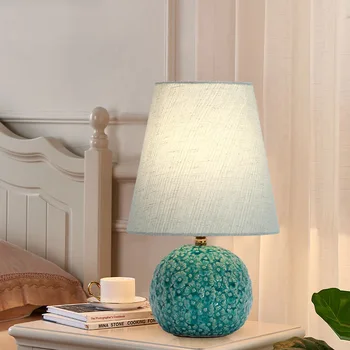 Современная настольная лампа TEMAR LED Креативная керамика с диммером Настольная лампа для дома Гостиная Спальня Прикроватный декор