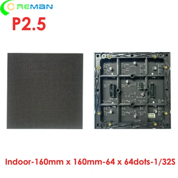Недорогой ICN2037 FM6124 P2.5 160x160 внутренний светодиодный модуль 64*64 пикселя RGB LED матрицы