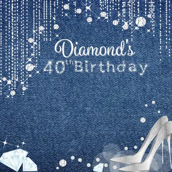 изготовленные на заказ джинсовые туфли Cinderella с бриллиантами, украшенные стразами, фоны на 40-й день рождения, украшенные бисером, компьютерные праздничные фоны с принтом