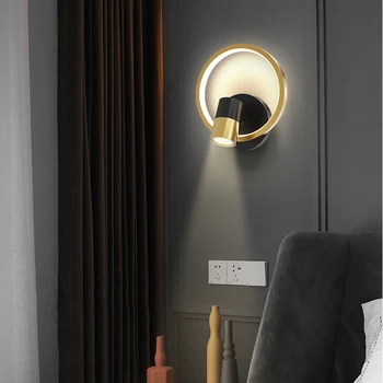 Настенный светильник, прикроватная лампа для спальни, домашний простой современный светильник с подсветкой, позволяющий читать, скандинавский свет, роскошный светодиодный светильник для прохода в коридор